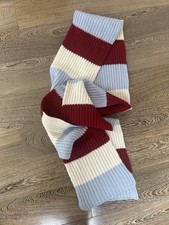 Vintage Pringle Long Scarf - Blue Red And White