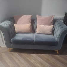 Two Sofas Good Used Condition Very Good Condition.  Pink One Is A Corner Sofa
