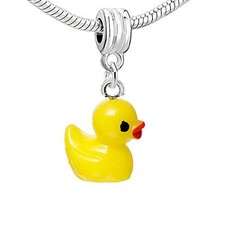 Resin Yellow Duck Dangle Charm