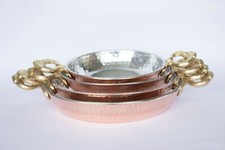 4 Handmade hammered Turkish Copper Saute Roasting Egg Omelet Omelette Pan 