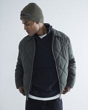 River Island Mens Khaki Insulated Nylon Mac Jacket Size L