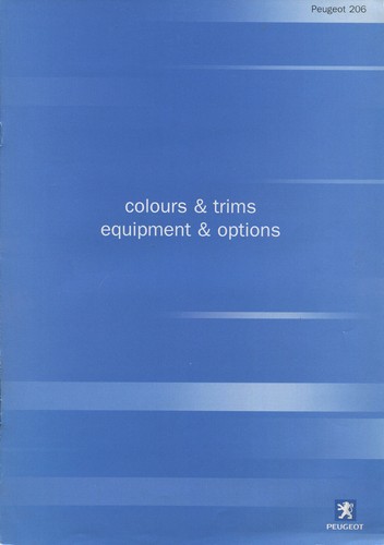 Car brochure peugeot 206 - brochure:,