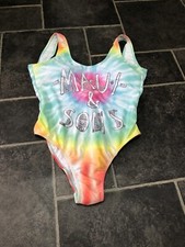 Pastel Tie Dye Swimsuit/swimming Costume Size  14