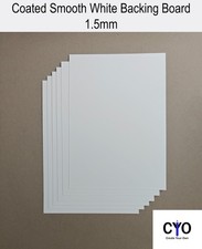 Coated Smooth White Mount Board 1.5mm Mounting Board  A4 A3 White Core