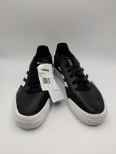 ADIDAS Black & White Lace-Up  Court 70s Designer Trainers Size 5.5 S6316