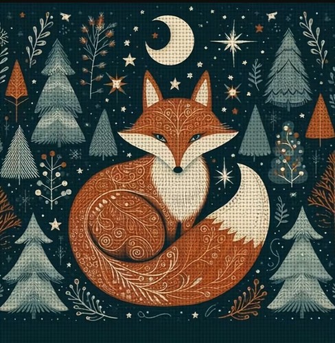 Forest fox printed count - fox, 11