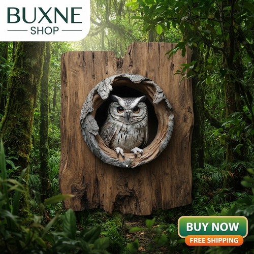 Stunning owl garden plaque - garden,