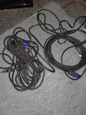 Speaker Leads Speakon 1/4 6.35mm Jack 10m Pair Cable Audio
