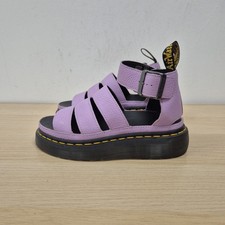 Dr Martens Clarissa Quad Purple Lilac Leather Gladiator Buckle Sandals Size Uk 4