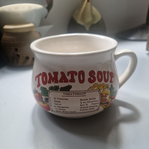 Vintage recipe tomato - recipe, mug