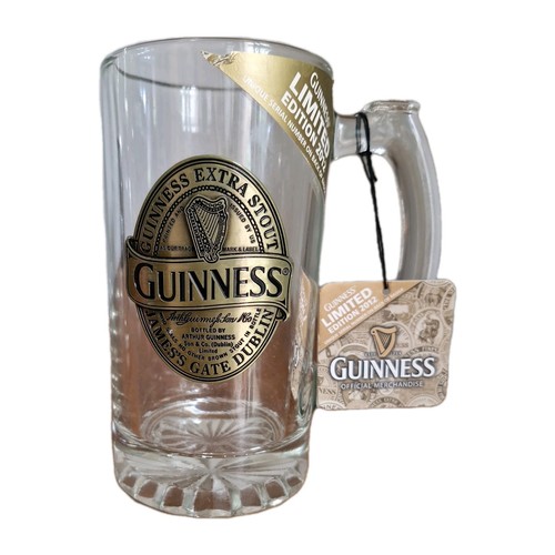 Guinness new glass tankard - new,
