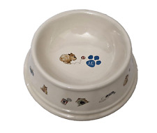 MASON CASH Connoisseur Tapered Ceramic Beige Prints Dog Bowl Diameter 17.5cm A