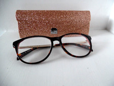 Kylie Minogue Dancing Havana Brown/Orange & Gold Oval Eye Glasses & Case 140