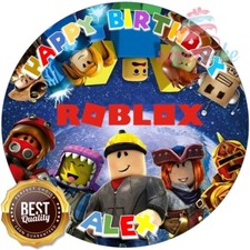 ROBLOX Personalised Edible Cake Topper High Quality Icing or Wafer Card