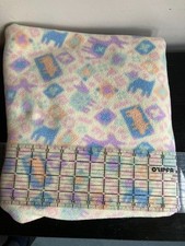 vintage pastel animal print Malden Mills Polartec polar fleece fabric, 2 yds NEW