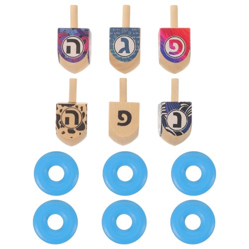 Pcs wood dreidels ornament - pcs,