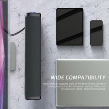 Mini Soundbar Wired Computer