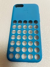 Official Original Apple iPhone 5c Phone Case , blue cutout , VGC