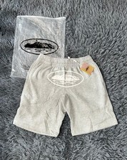 Corteiz RTW Alcatraz Shorts - Grey/White (Size Small)