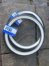 Oxford 20x1.75 whitewall BMX tyres, New and unused