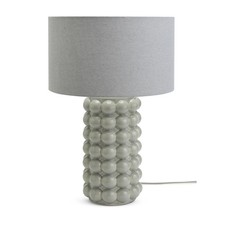 Table Lamp Grey Ceramic Bobble
