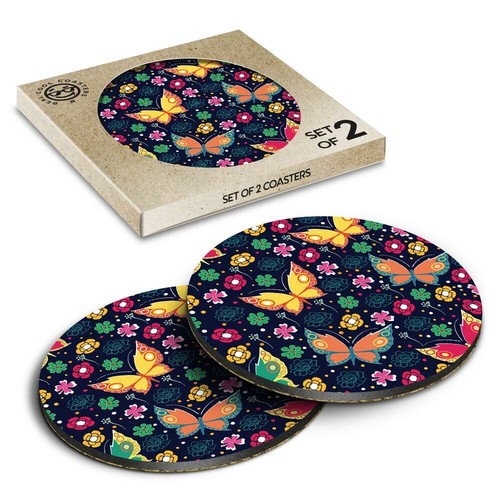 Boxed round coasters - boxed,