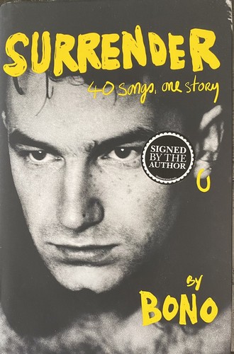 Bono signed book surrender - bono,