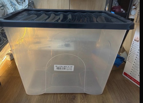 Ikea 80l clear plastic - clear,
