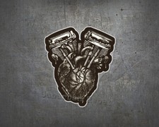 BOMONSTER V Pan Decal - Old School Rider Biker Chopper Bobber Rocker Sticker