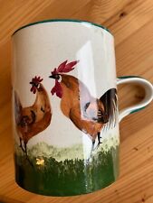 VERY FINE 4 chickens & 1 cockerel LARGE QUART WEMYSS WARE POTTERY TANKARD MUG