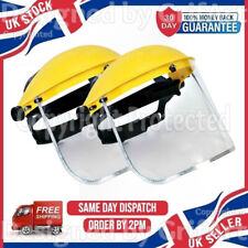 2 CLEAR FACE SHIELD FLIP UP SCREEN FULL VISOR SAFETY MASK EYE GUARD PROTECTOR