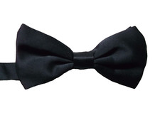 Vintage Black Bow Tie Mens Dickie Bowtie Retro Adjustable 