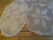 2 Large Vintage Taupe Round &