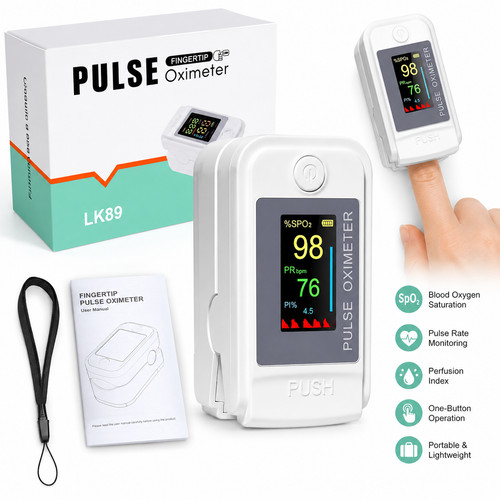 Fingertip pulse oximeter blood - pulse,