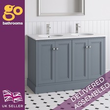 Grey Double Vanity Unit 1200mm