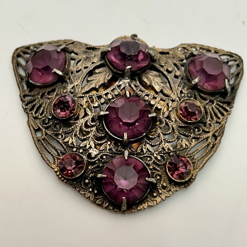 Mark czech purple glass gilt - purple,