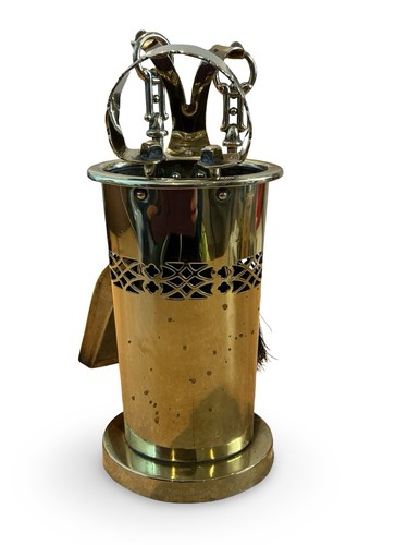 Vintage brass fireplace - vintage,