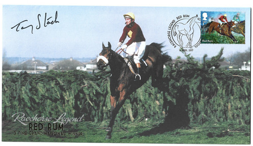 Horse racing signed cover - signed, by