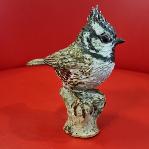 Studio pottery crested tit - studio,