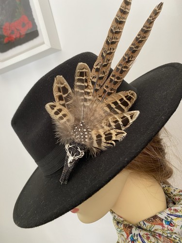 Pheasant feather hat - pheasant, with