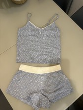 Blue Bow Print Cami & Shorts