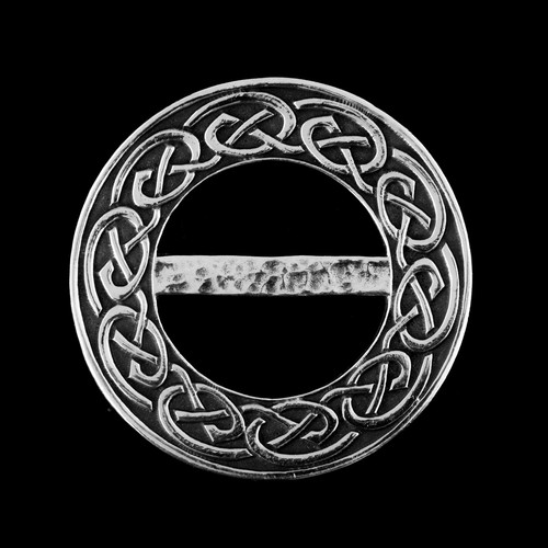 Pewter scarf ring nouveau - pewter,