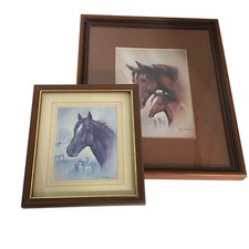  Thoroughbred Mare & Foal Horse and Chestnut Mare Ruane Manning Framed Prints