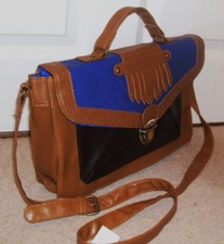 PRIMARK LARGE TAN BROWN BLUE