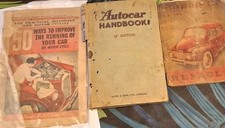 RENAULT 4CV SALOON ( 750cc ) 1947 OWNERS INSTRUCTION HANDBOOK & 2 OLD CAR BOOKS