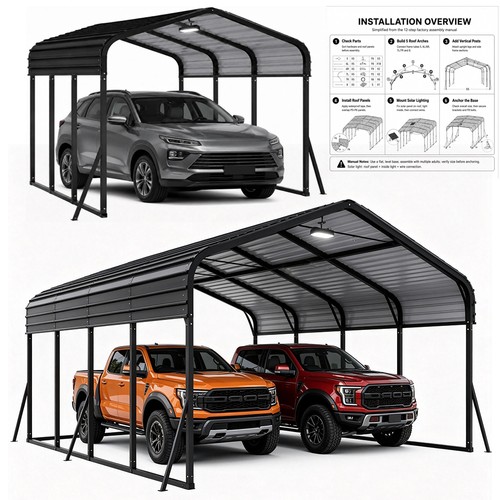Carport garage shelter 20x20 - shelter,