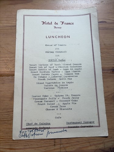 Vintage menu hotel de - vintage,