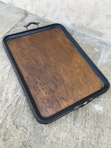 Antique black oak serving - antique,