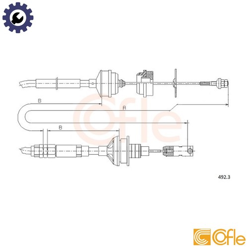 Cable pull clutch control - cable,