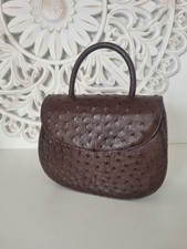 Sabatini Brown Leather Ostrich